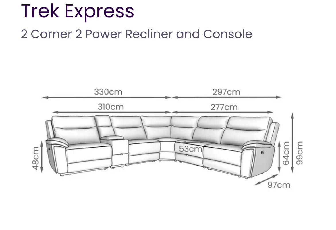 EX DISPLAY - DFS Trek Power Recliner