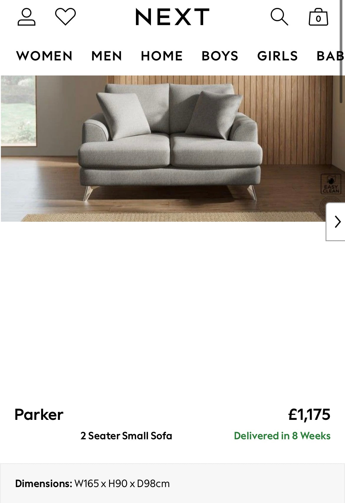 Next Parker 3 & 2 Sofa Set