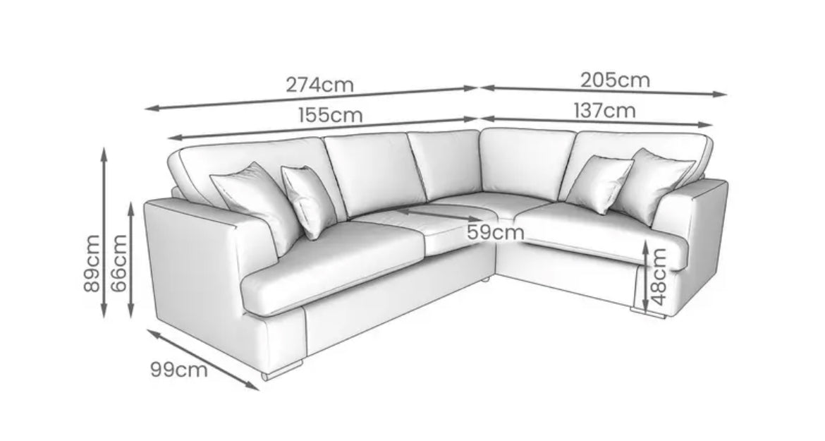 DFS Freya Right Hand Facing Corner Sofa