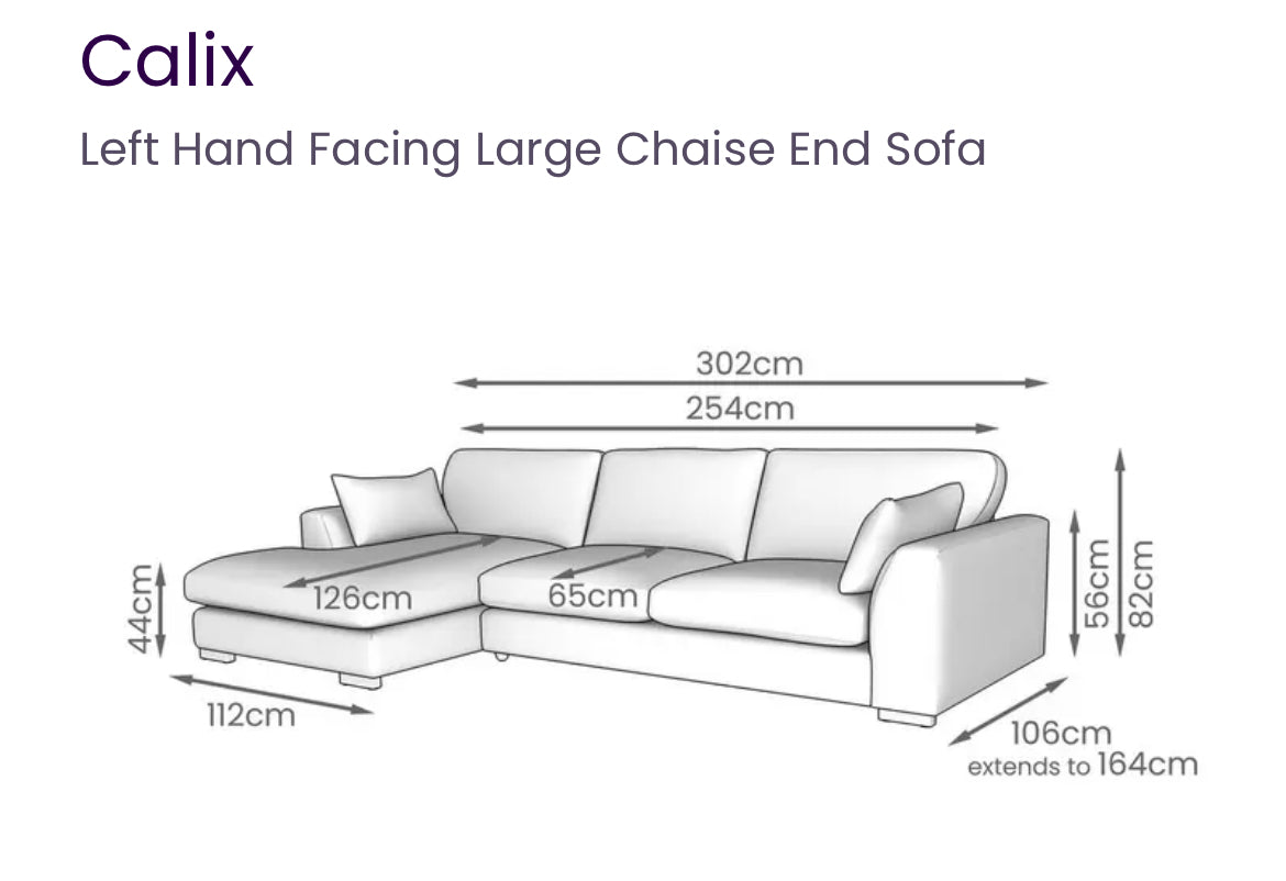 DFS Calix Boucle Green Chaise Sofa