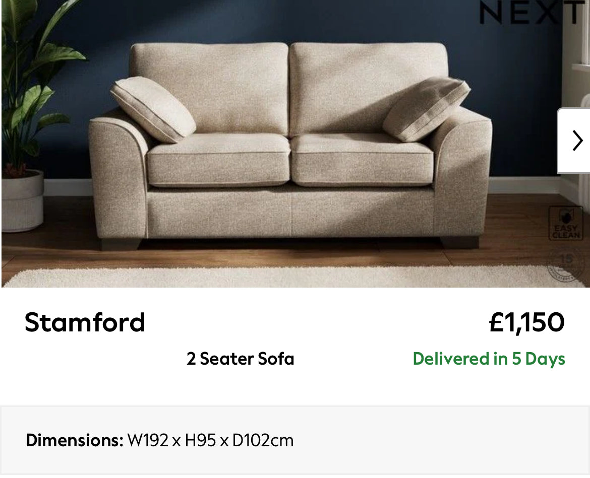 Next Stamford Chunky Boucle 2 Seater, Snuggle Chair & Storage Footstool