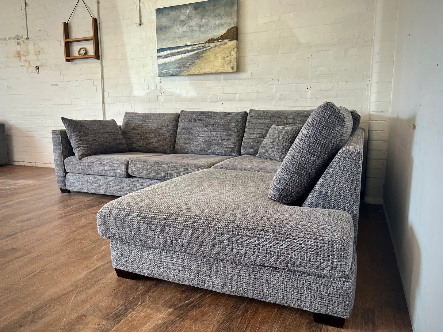 Charcoal Grey DFS Kaizer Corner Sofa