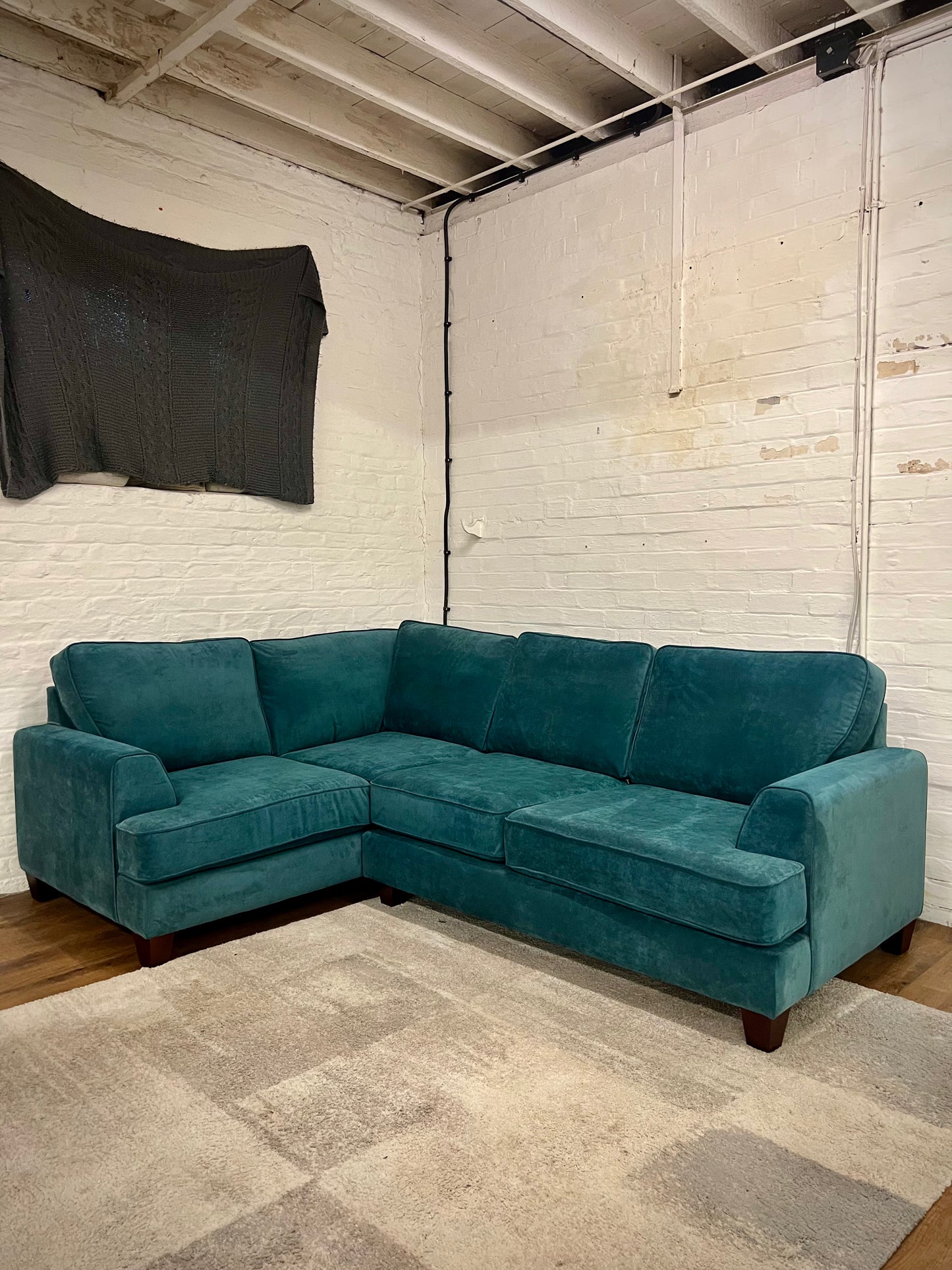 Stunning Teal Corner Sofa