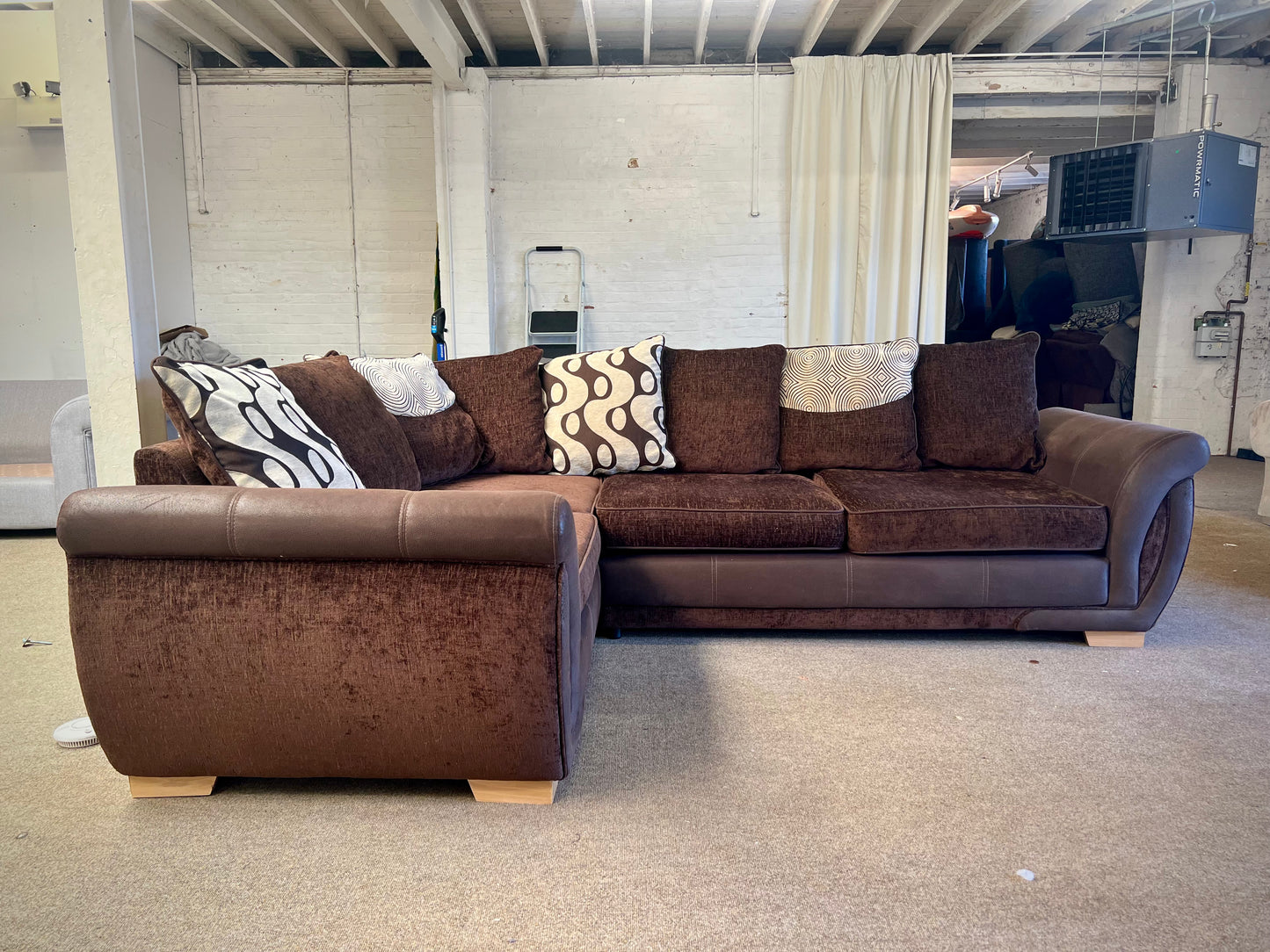 Chocolate Brown DFS Shannon Corner Sofa