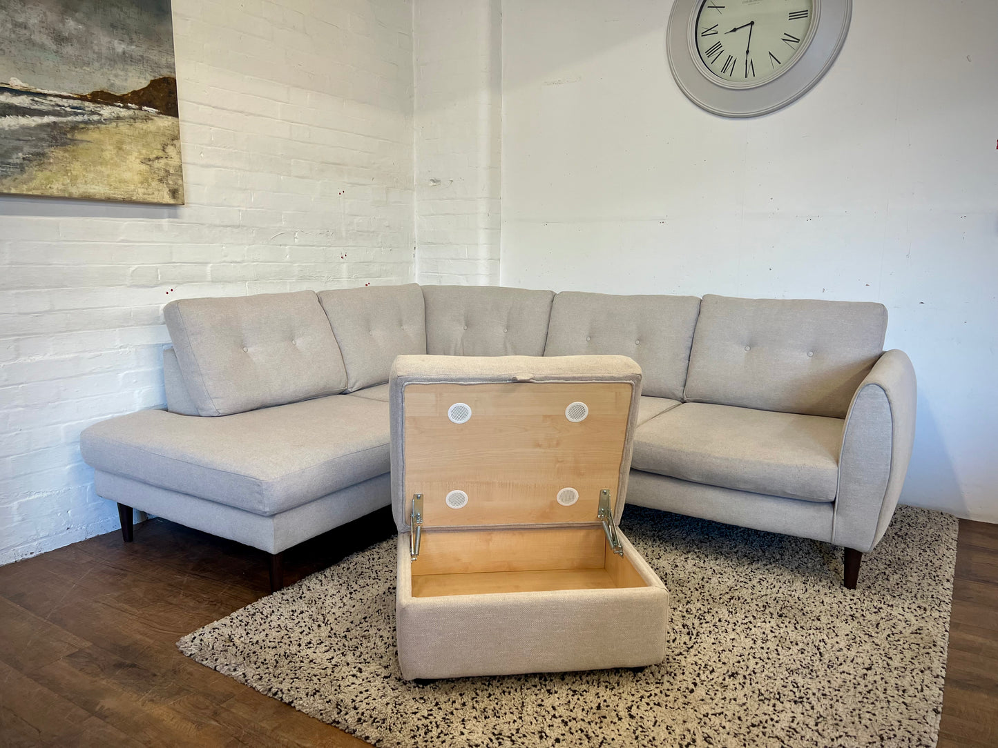 Sofology Finchley Corner Sofa & Storage Footstool