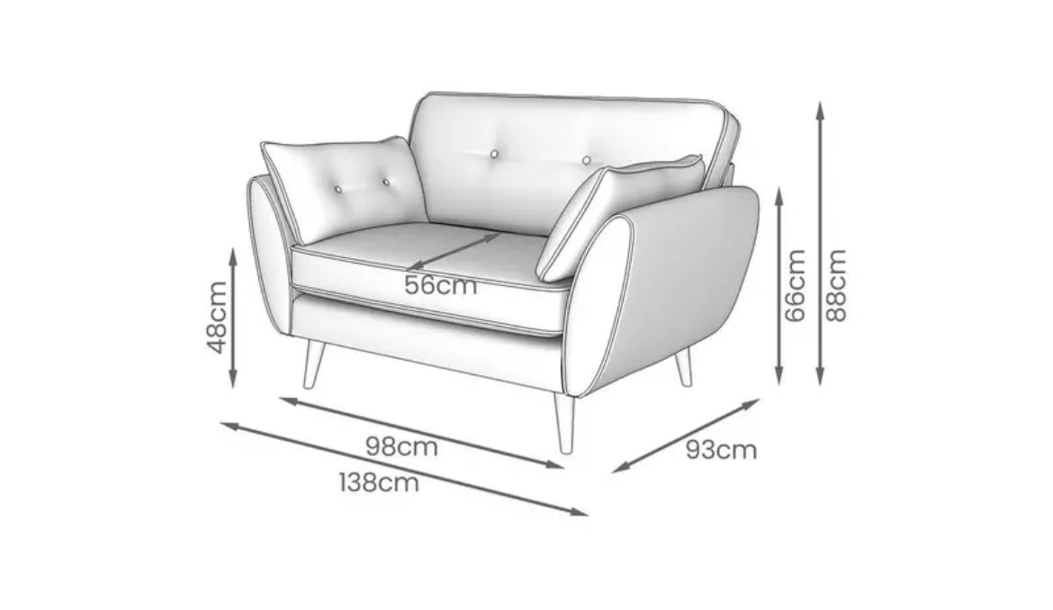 DFS French Connection Snuggler + Footstool