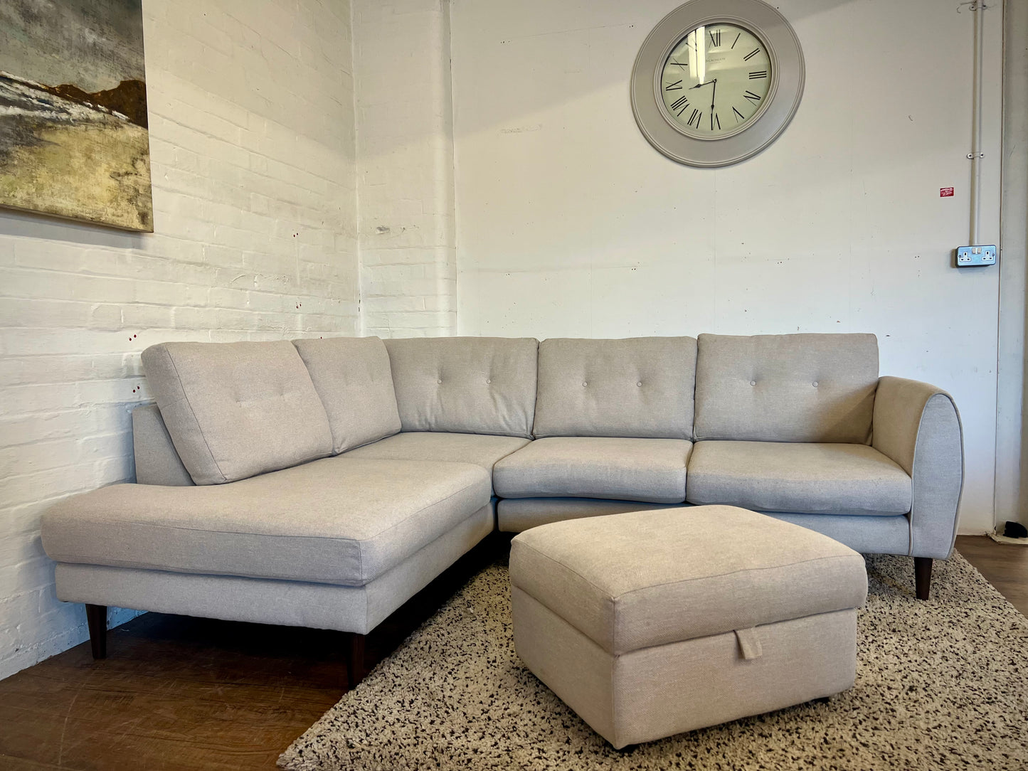 Sofology Finchley Corner Sofa & Storage Footstool