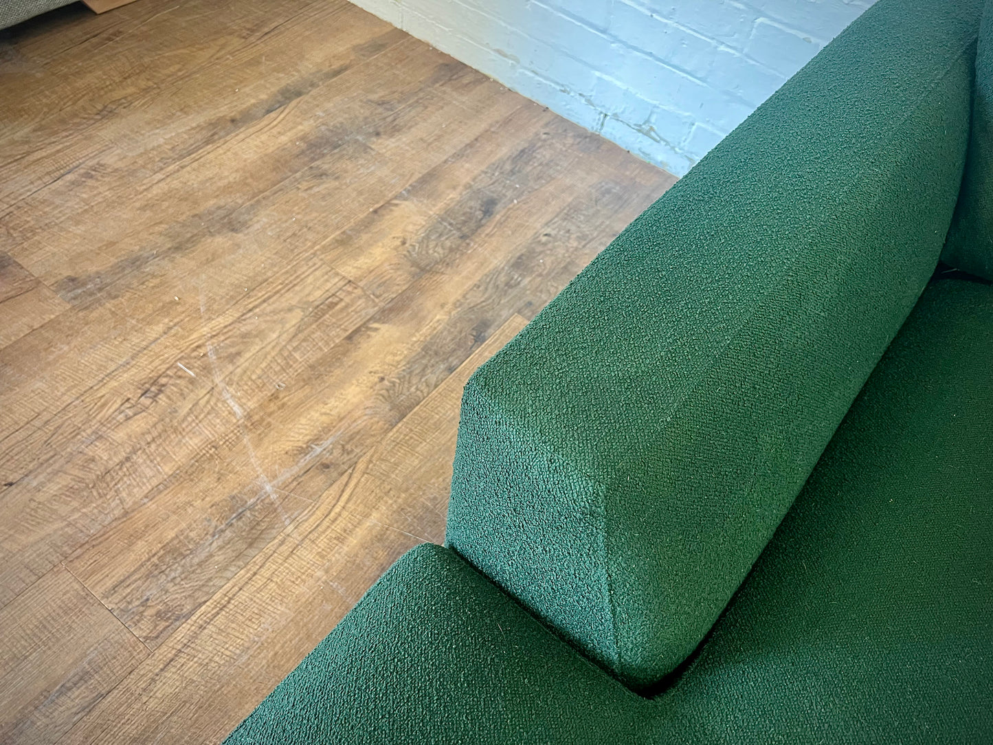 DFS Calix Boucle Green Chaise Sofa