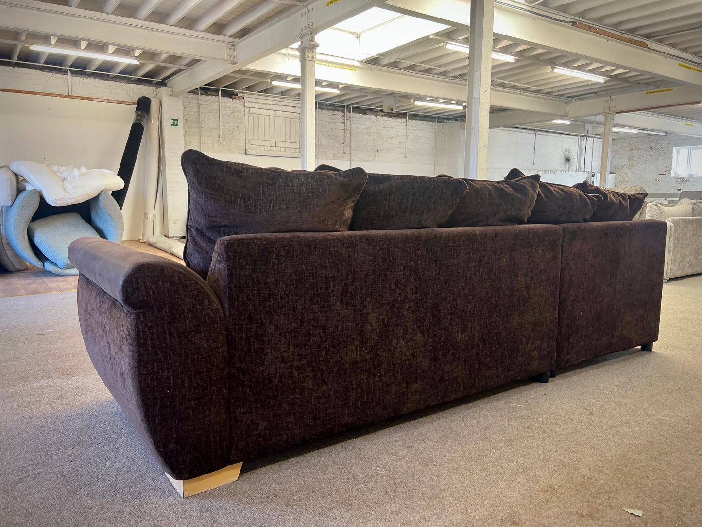 Chocolate Brown DFS Shannon Corner Sofa