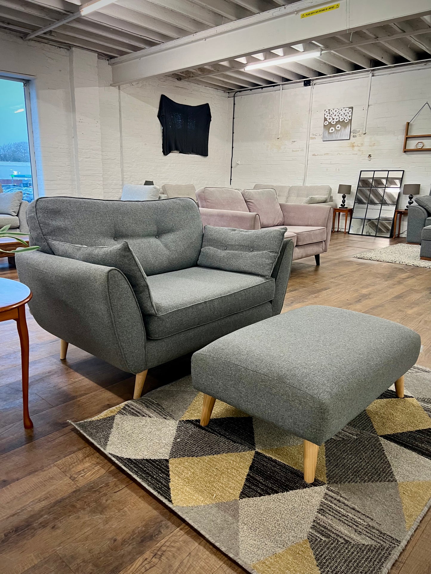 DFS French Connection Snuggler + Footstool