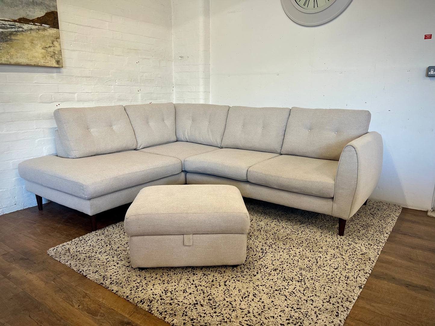 Sofology Finchley Corner Sofa & Storage Footstool
