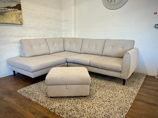 Sofology Finchley Corner Sofa & Storage Footstool