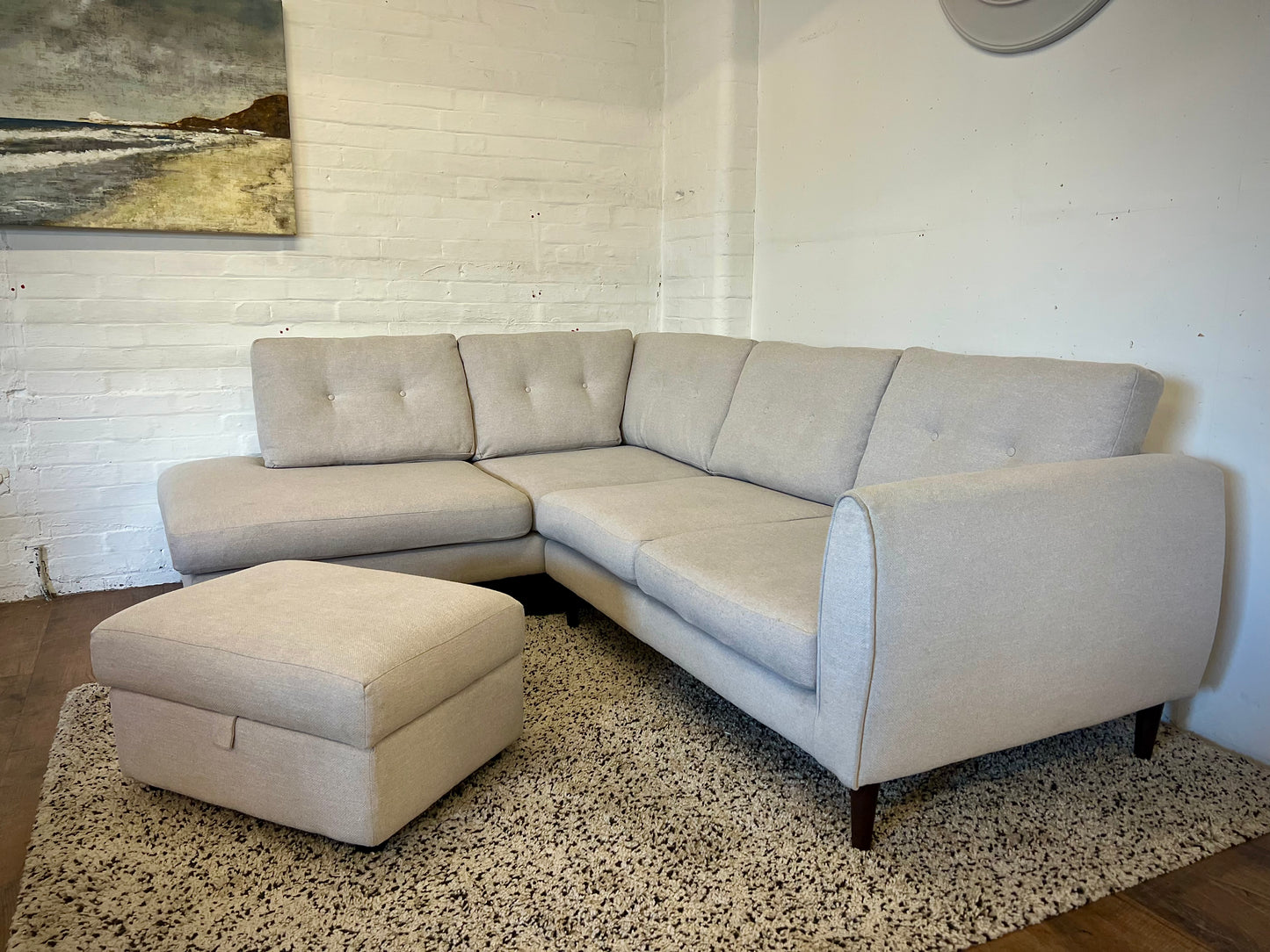 Sofology Finchley Corner Sofa & Storage Footstool