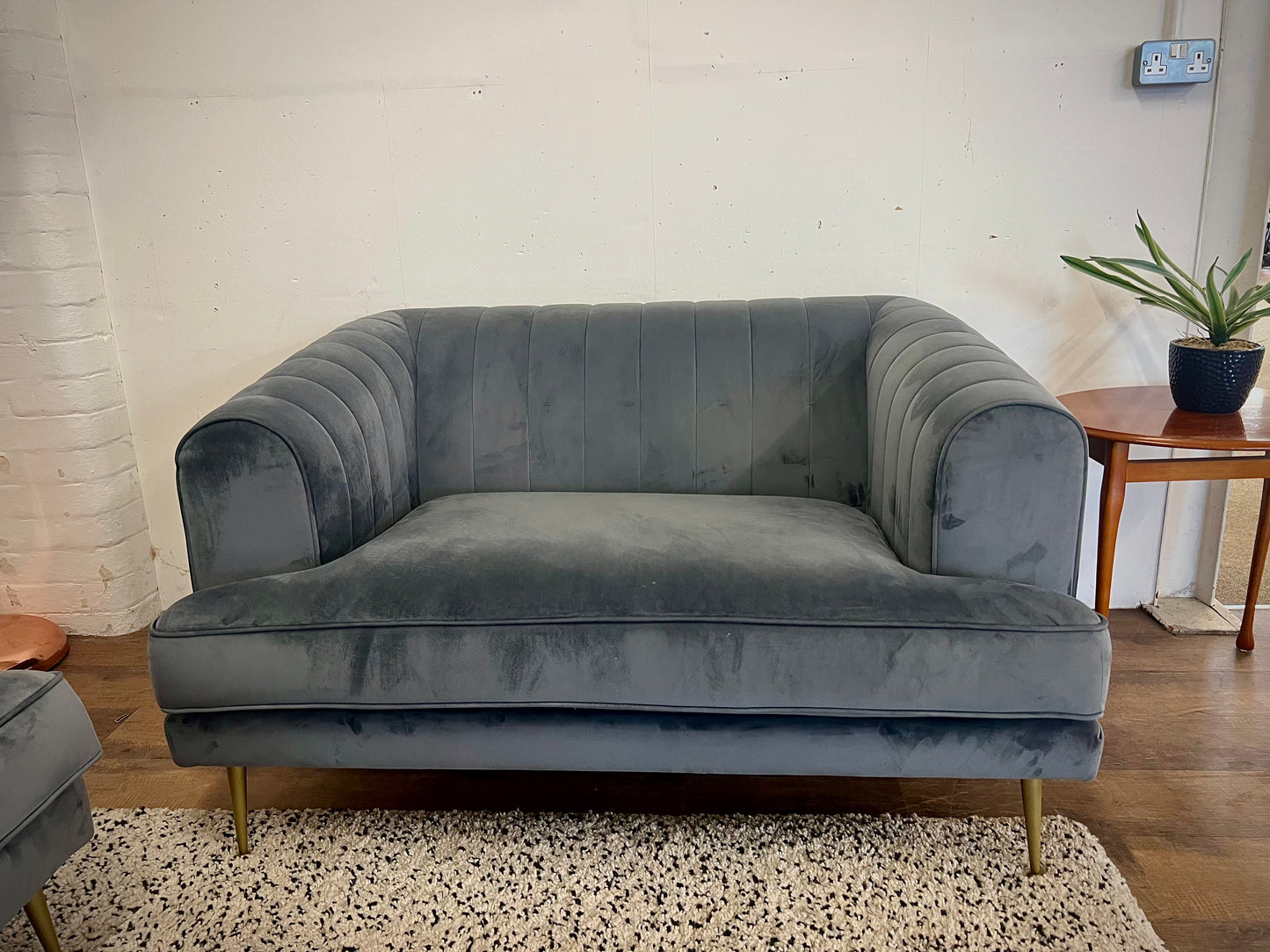 DFS Enchanted Velvet 4 Seater Sofa & Cuddle Chair