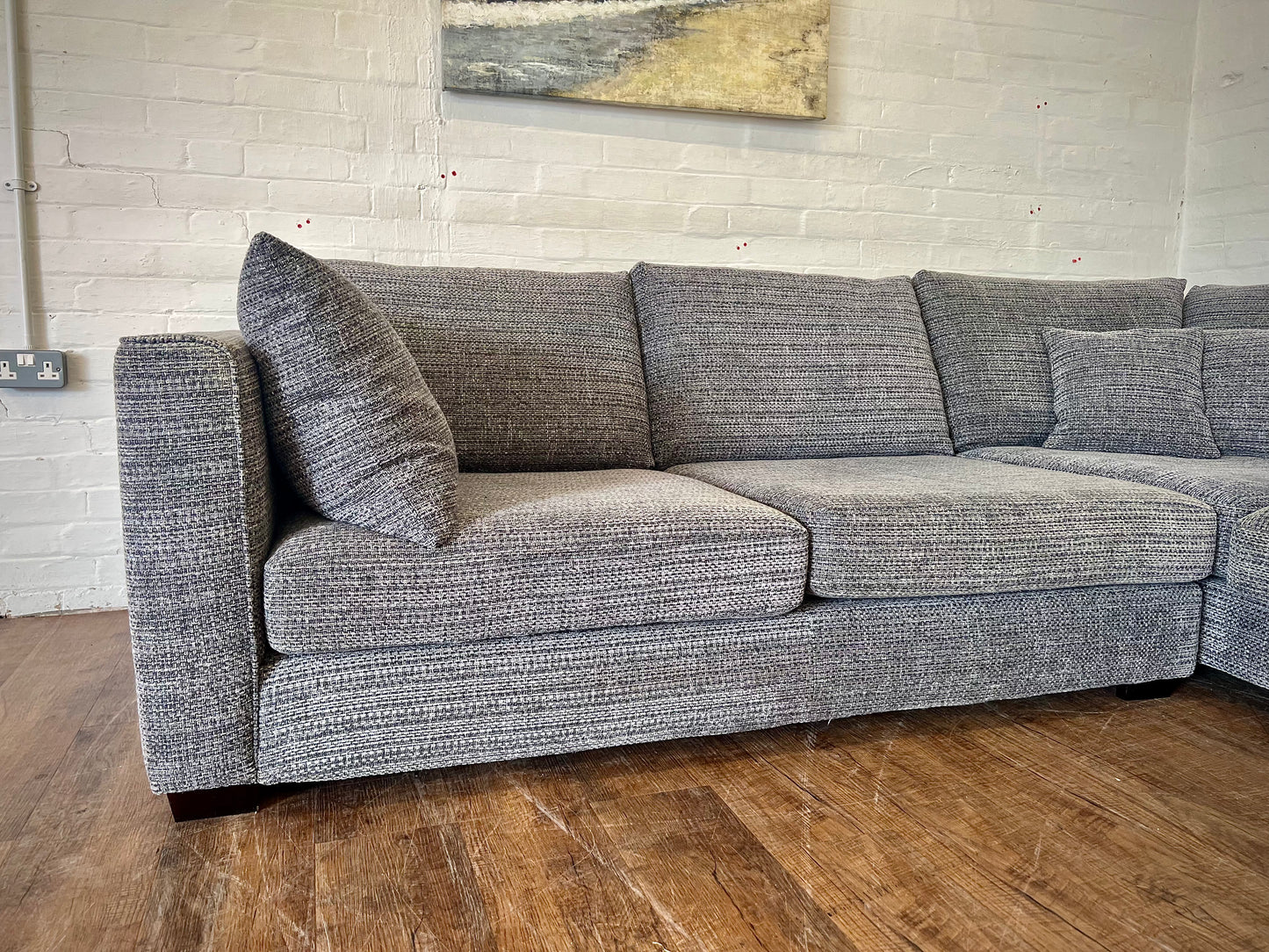 Charcoal Grey DFS Kaizer Corner Sofa