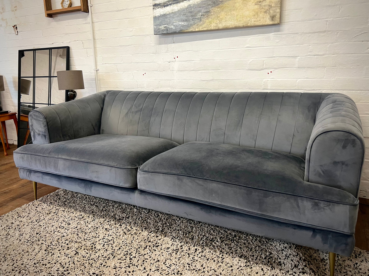 DFS Enchanted Velvet 4 Seater Sofa & Cuddle Chair