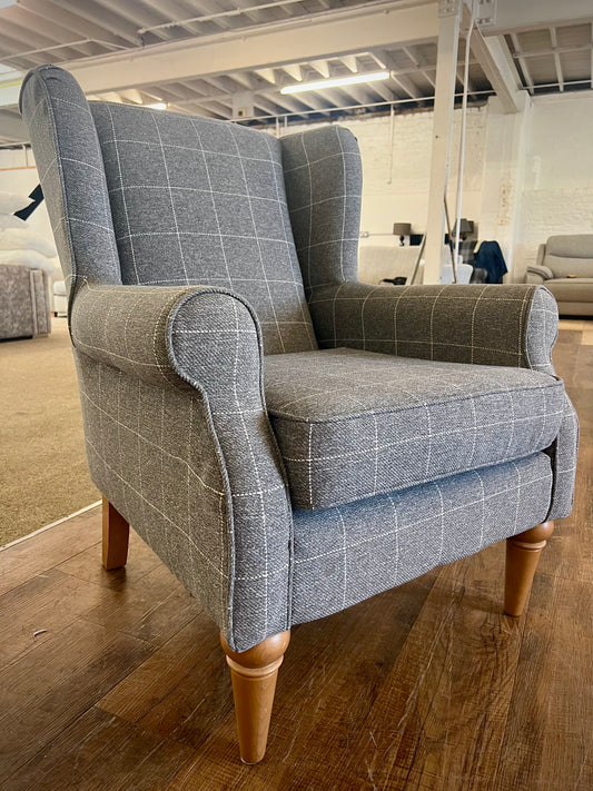 Next Check Lawson Mid Grey Sherlock Highback Armchair