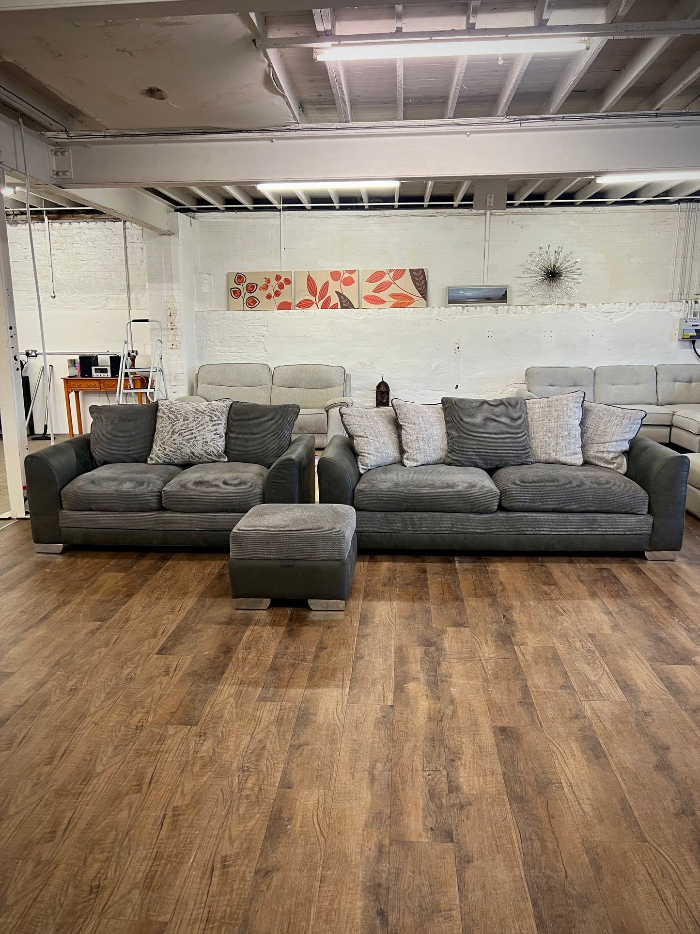 DFS Lucinda 4 Seater Sofa, 2 Seater Sofa & Storage Footstool