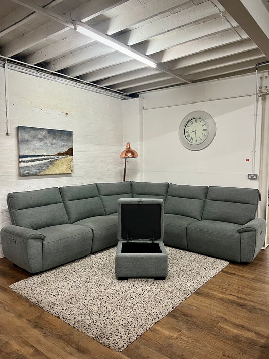 DFS Aussie Power Recliner & Storage Footstool