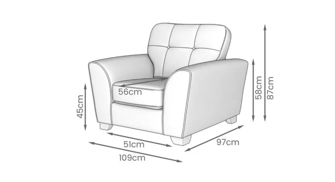 DFS Winson 3 Seater Sofa, Armchair & Footstool