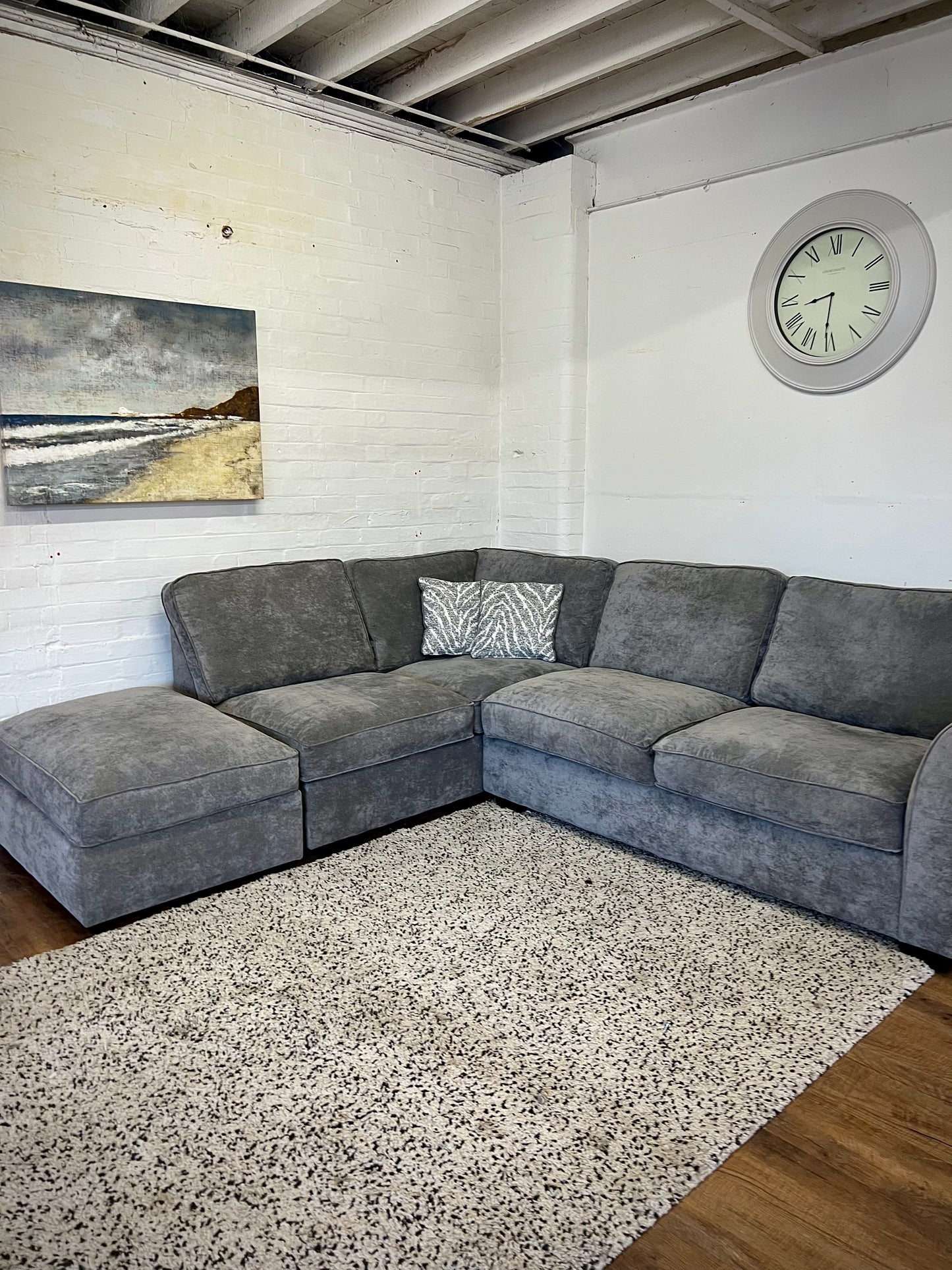 Aldiss Fantasia LHF Corner Sofa & Footstool