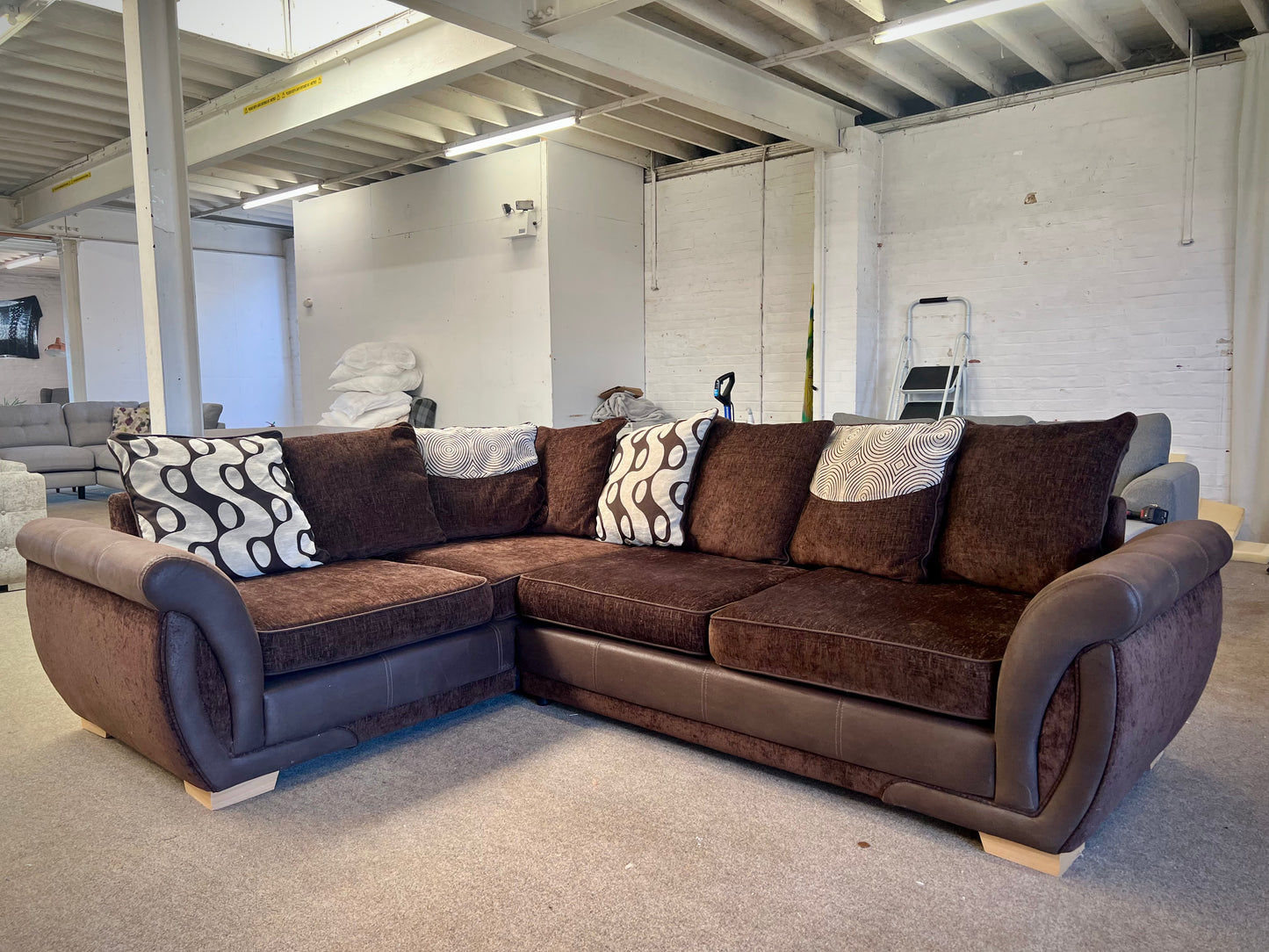 Chocolate Brown DFS Shannon Corner Sofa