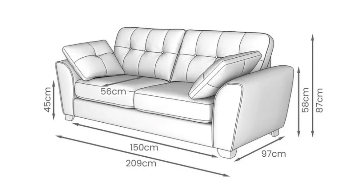 DFS Winson 3 Seater Sofa, Armchair & Footstool