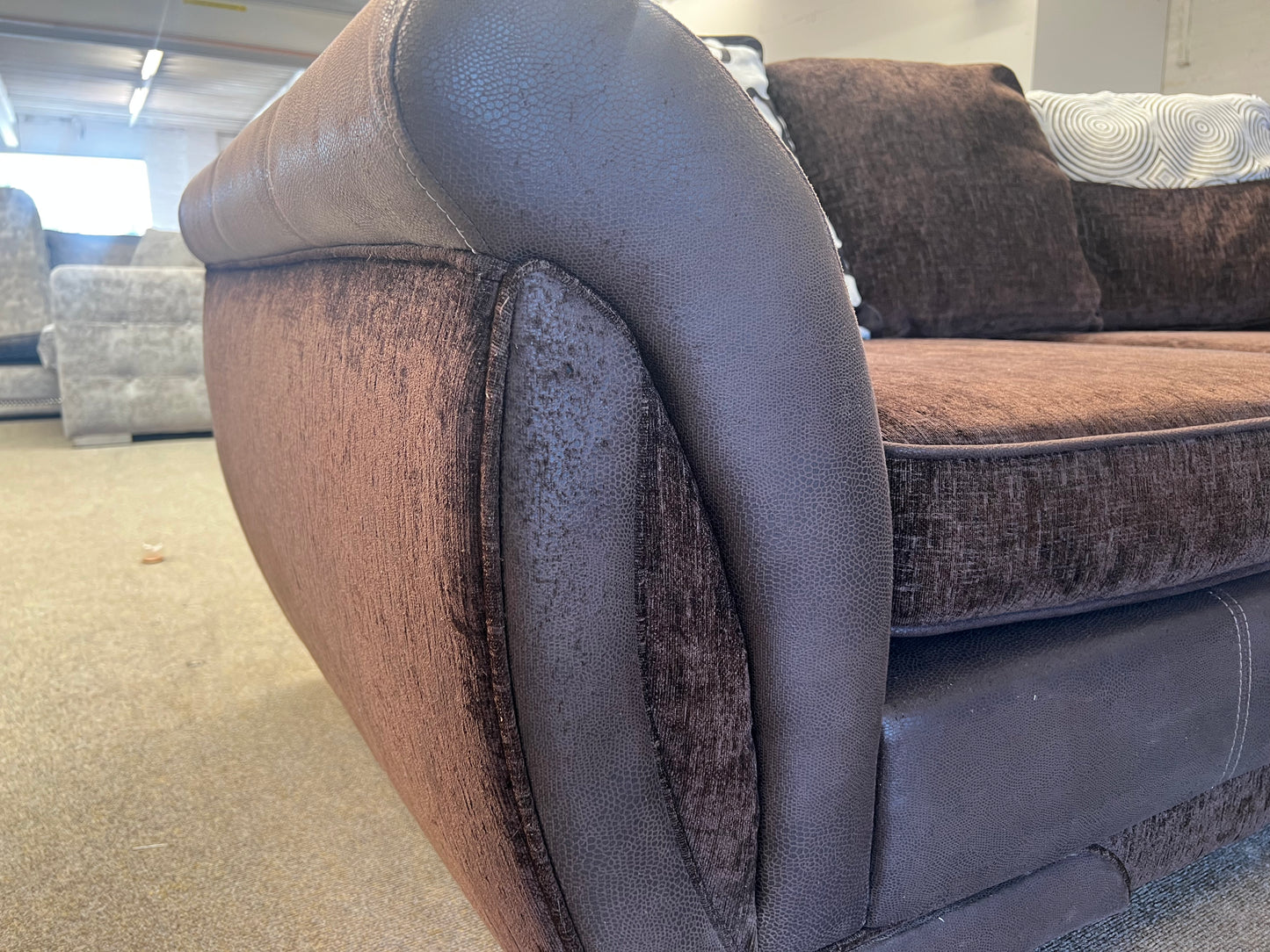 Chocolate Brown DFS Shannon Corner Sofa