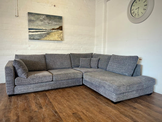 Charcoal Grey DFS Kaizer Corner Sofa